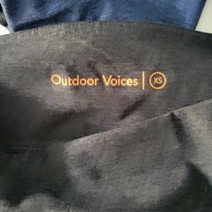 Black and blue outdoor voices pant